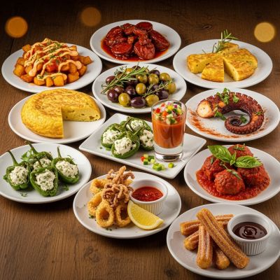 Appetitlich angerichtete Tapas