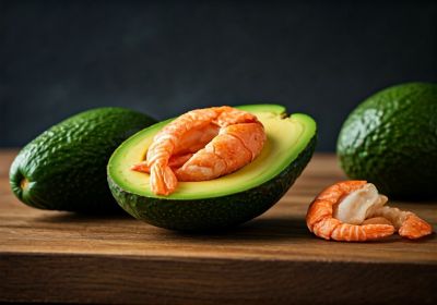 Avocado mit Crevetten