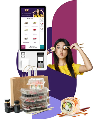 A self-order menu and restaurant kiosk system