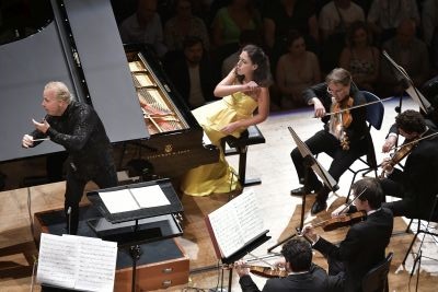Lucerne Festival. Sommer-Festival. Neugier. 24. August 2024. Das Lucerne Festival Orchestra unter der Leitung von Yannick Nézet-Séguin. Beatrice Rana Klavier. Bild: Peter Fischli / Lucerne Festival