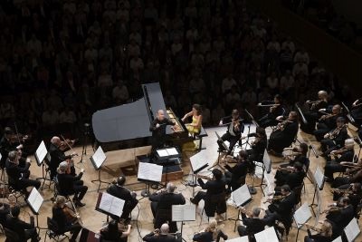 Lucerne Festival. Sommer-Festival. Neugier. 24. August 2024. Das Lucerne Festival Orchestra unter der Leitung von Yannick Nézet-Séguin. Beatrice Rana Klavier. Bild: Peter Fischli / Lucerne Festival