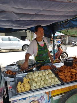 Auch frittierte Bananen munden