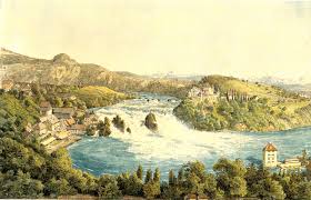 Der Rheinfall Aquarell von Mendelssohn
