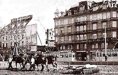 Feldanbau auf dem Sechseläutenplatz