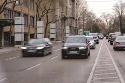 Zukünftig werden Filter Cubes III von MANN+HUMMEL am Stuttgarter Neckartor auch Stickstoffdioxid aus der Luft auffangen.