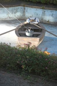 Das STYX-Boot liegt auf dem Trockenen