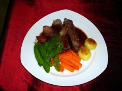 Einfacher Hauptgang farblich schön abgestimmt