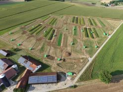 Das EARL-Versuchsgelände aus der Luft  Quelle: Johannes Mitterer  Copyright: Bayerische Landesanstalt für Landwirtschaft (LfL)