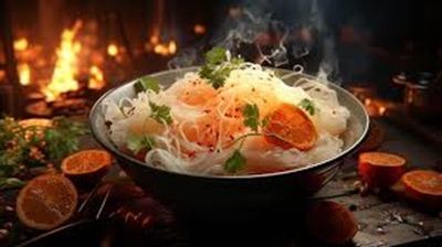 Scharfes Essen, gluschtig dargeboten