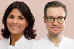 Die beiden erfahrenen Dysphagie-Experten PD Dr. Sriramya Lapa (im Bild links) und PD. Dr. Bendix Labeit (im Bild rechts) informieren in einem Workshop auf dem 1. Deutschen Schlaganfallkongress, dem DSG25, über Schluckstörungen nach einem Schlaganfall.  Universitätsmedizin Frankfurt am Main und Universitätsklinikum Düsseldorf
