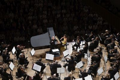 Lucerne Festival. Sommer-Festival. Neugier. 24. August 2024. Das Lucerne Festival Orchestra unter der Leitung von Yannick Nézet-Séguin. Beatrice Rana Klavier. Bild: Peter Fischli / Lucerne Festival