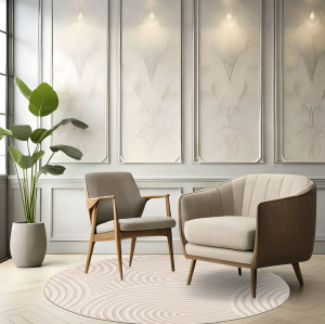 Attraktiver runder Teppich