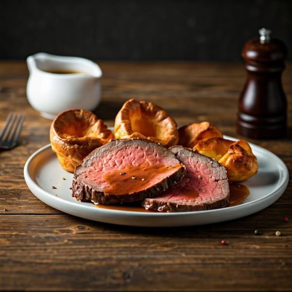 Roast Beef  mit Yorkshire Pudding